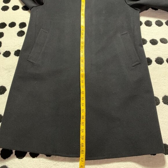 Nautica Overcoat Slater Mens 42R Black Wool Cashmere Trench Coat Jacket - Picture 15 of 16